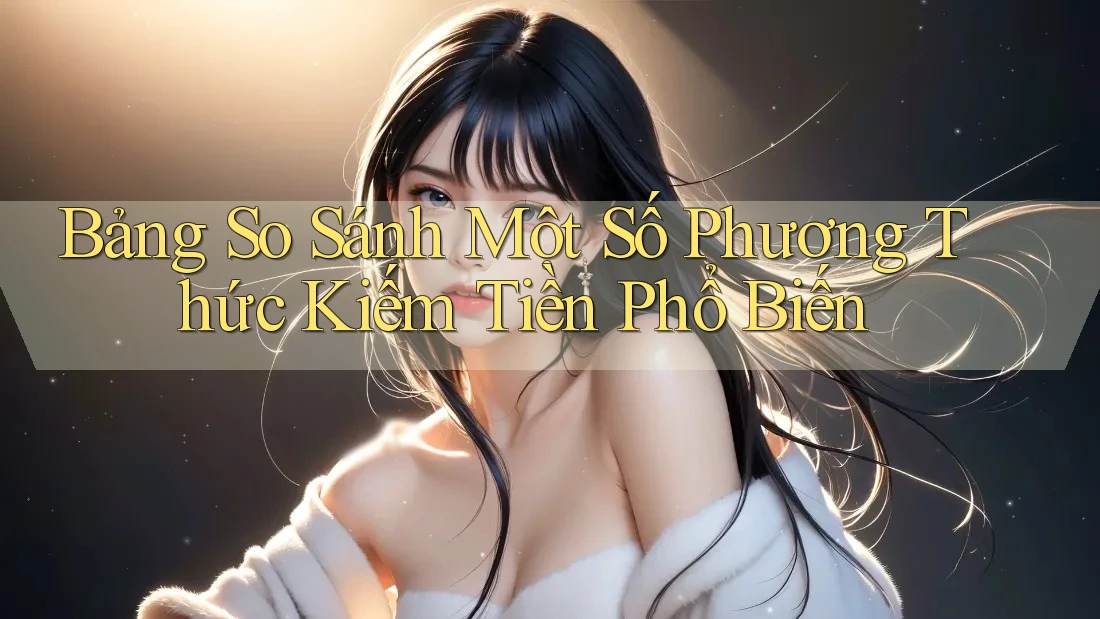 Bảng So Sánh Một Số Phương Thức Kiếm Tiền Phổ Biến